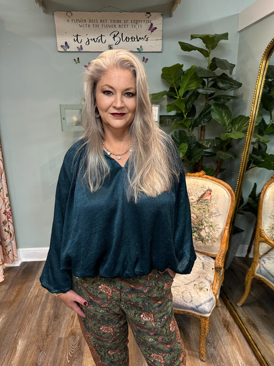 Elastic Waist Bubble Top