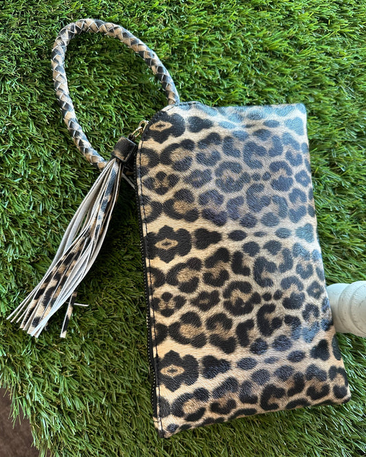 Leopard Wristlet Clutch