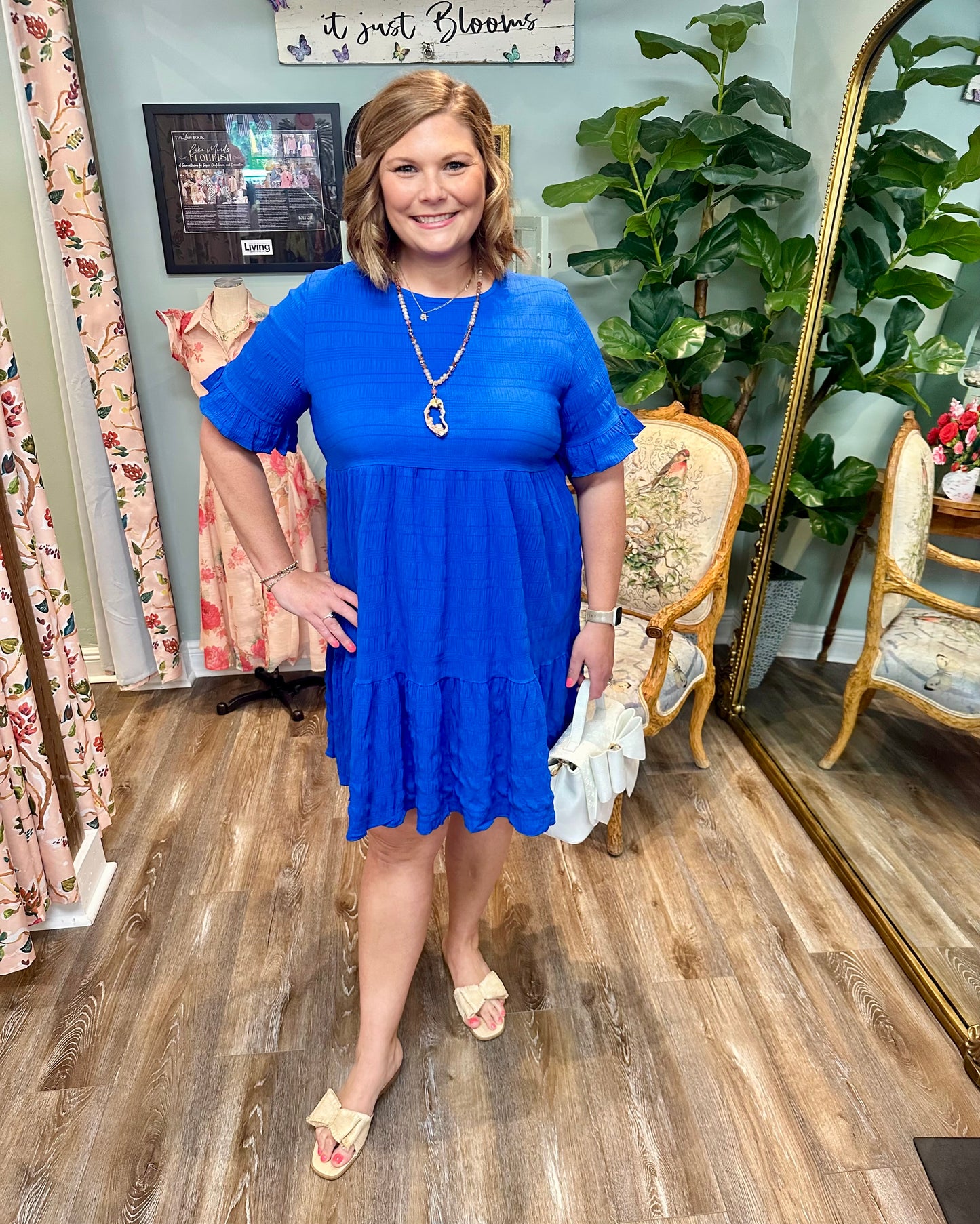 Ruffle Sleeve Tiered Vacation Dress