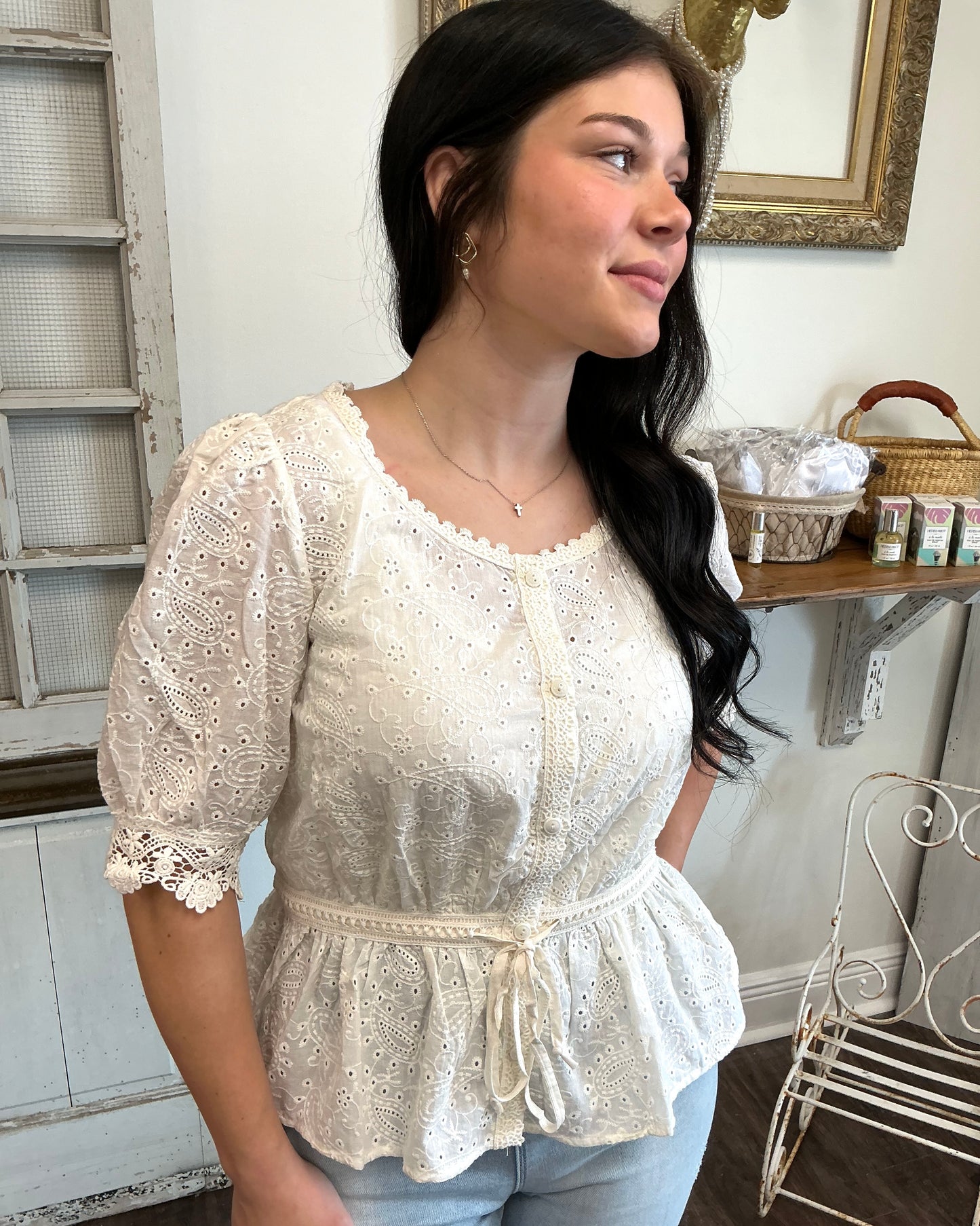 Eyelet Lace Top