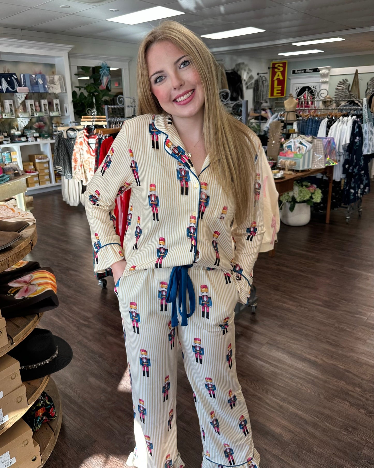 Yellow & Blue Stripe Nutcracker PJs