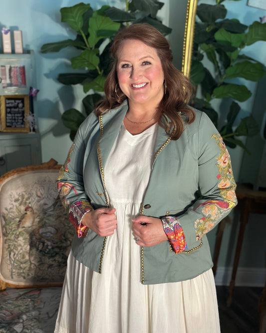 Savannah Floral Denim Jacket