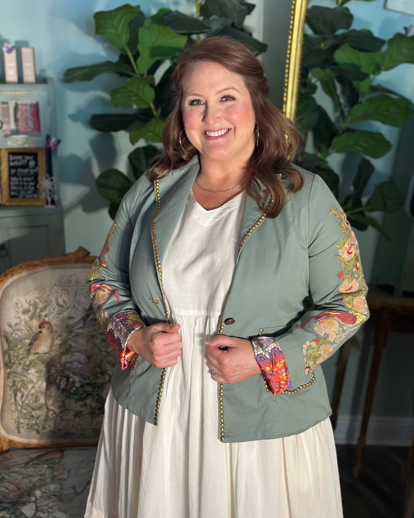 Savannah Floral Denim Jacket