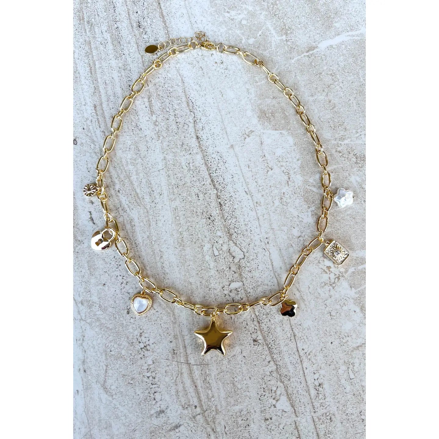 Puffy Star Charm Neckalce