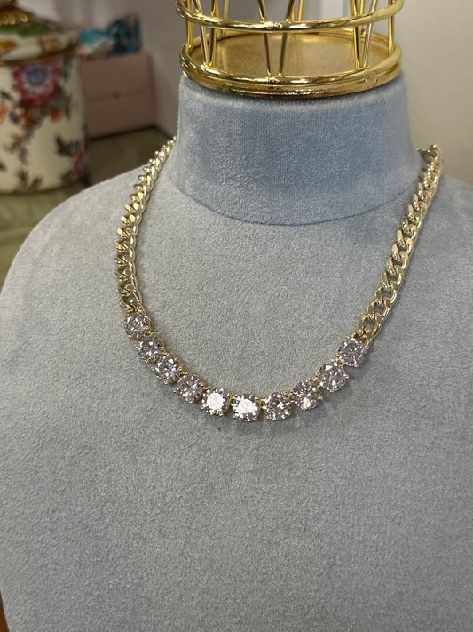 Chunky Rhinestone Necklace