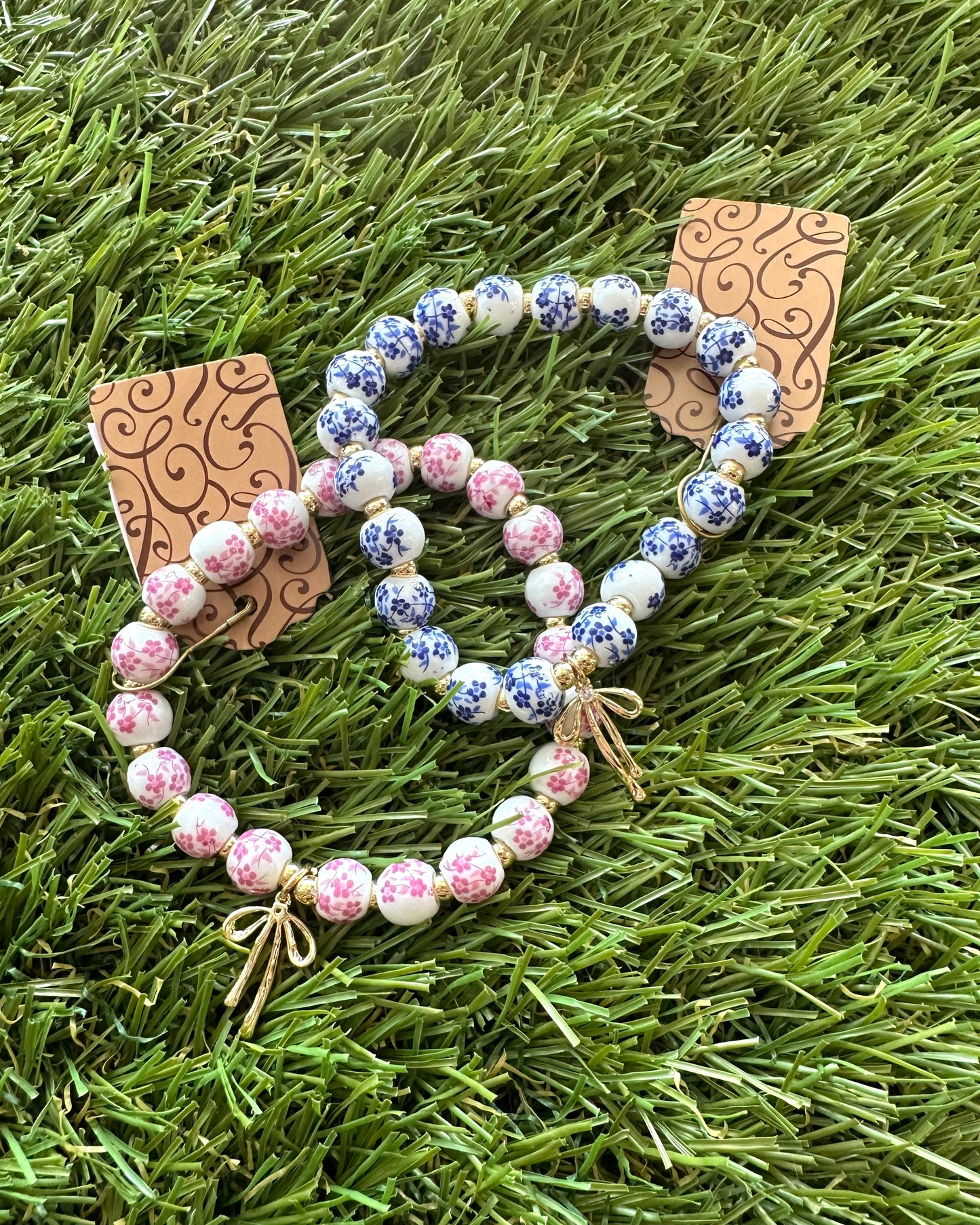 Floral Bracelet with Bow