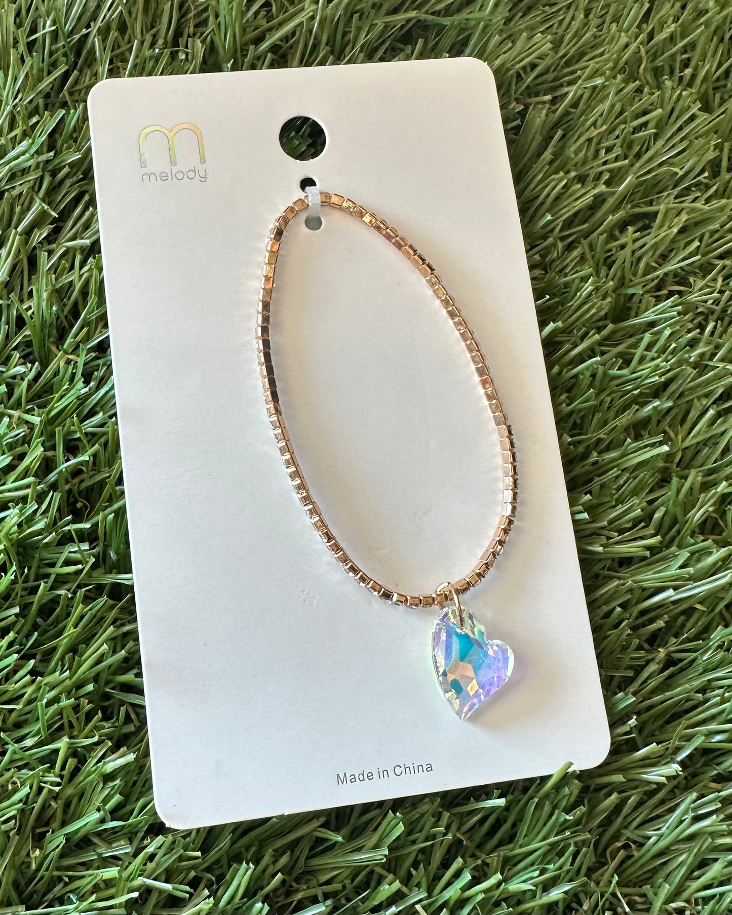 Heart Charm Tennis Bracelet