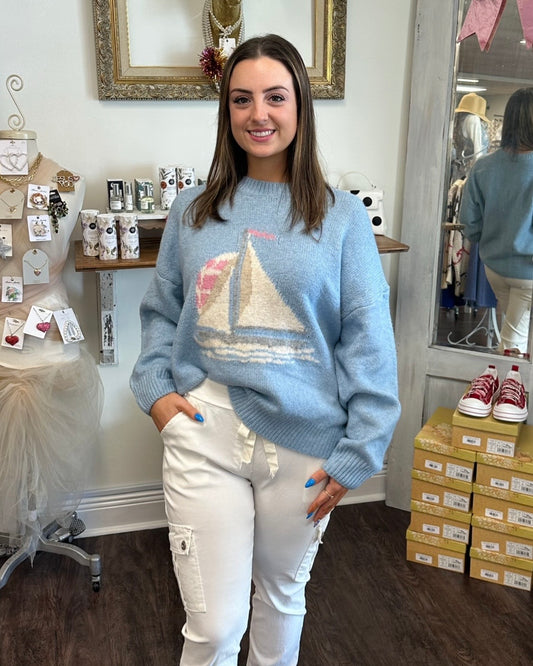 Daisy Blue Sailboat Top