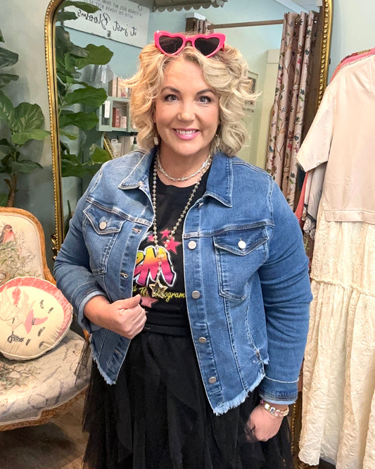 Risen Frayed Denim Jacket