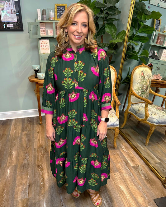 Forest Green Midi Dress