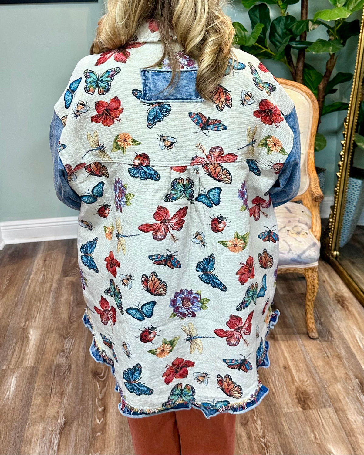 Jacquard Tapestry Butterfly Jacket