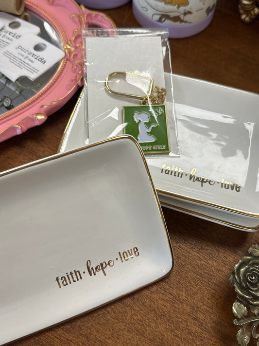 Faith Hope Love Trinket Dish