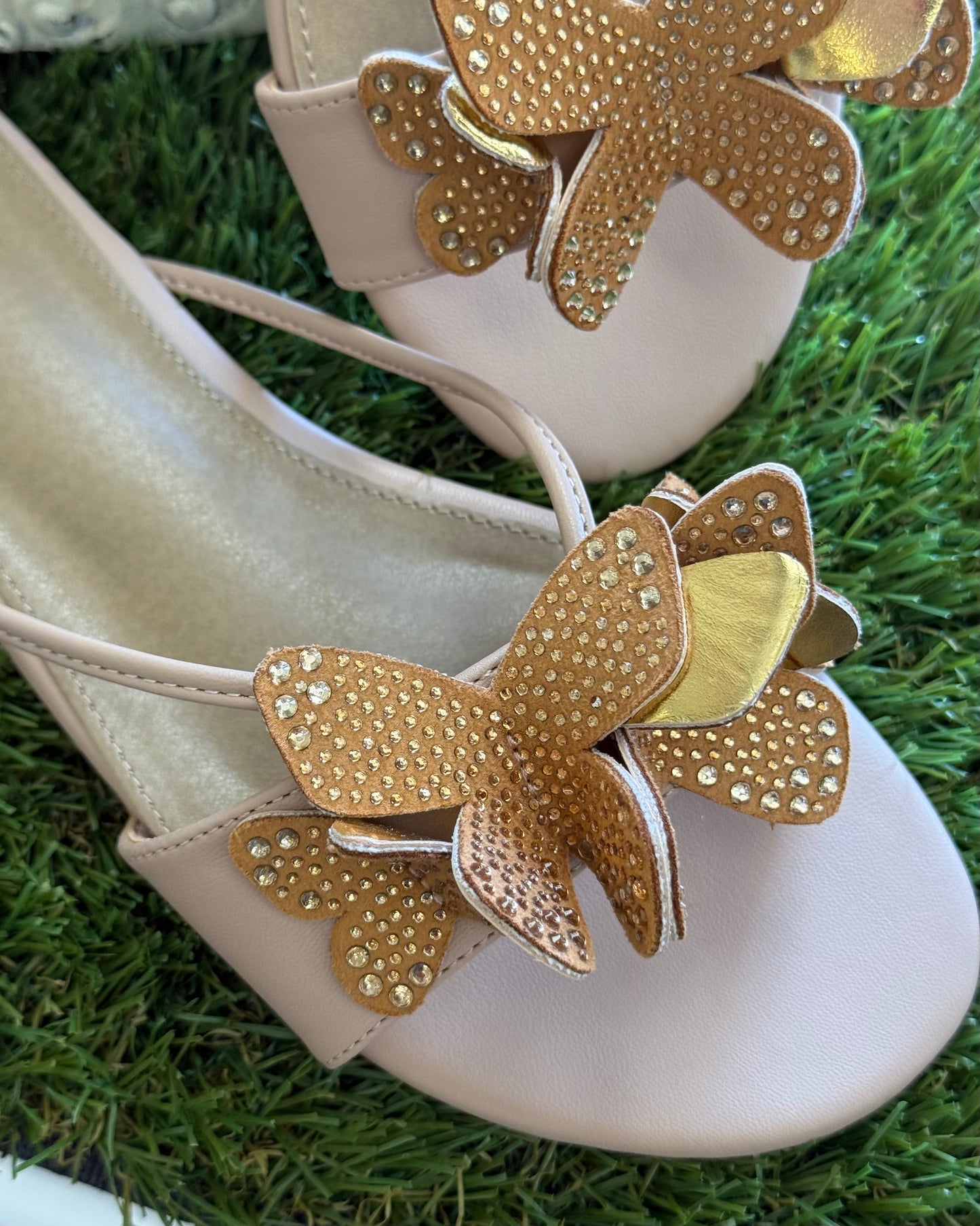 Sabetha Sandals with Sparkle Butterfly Design