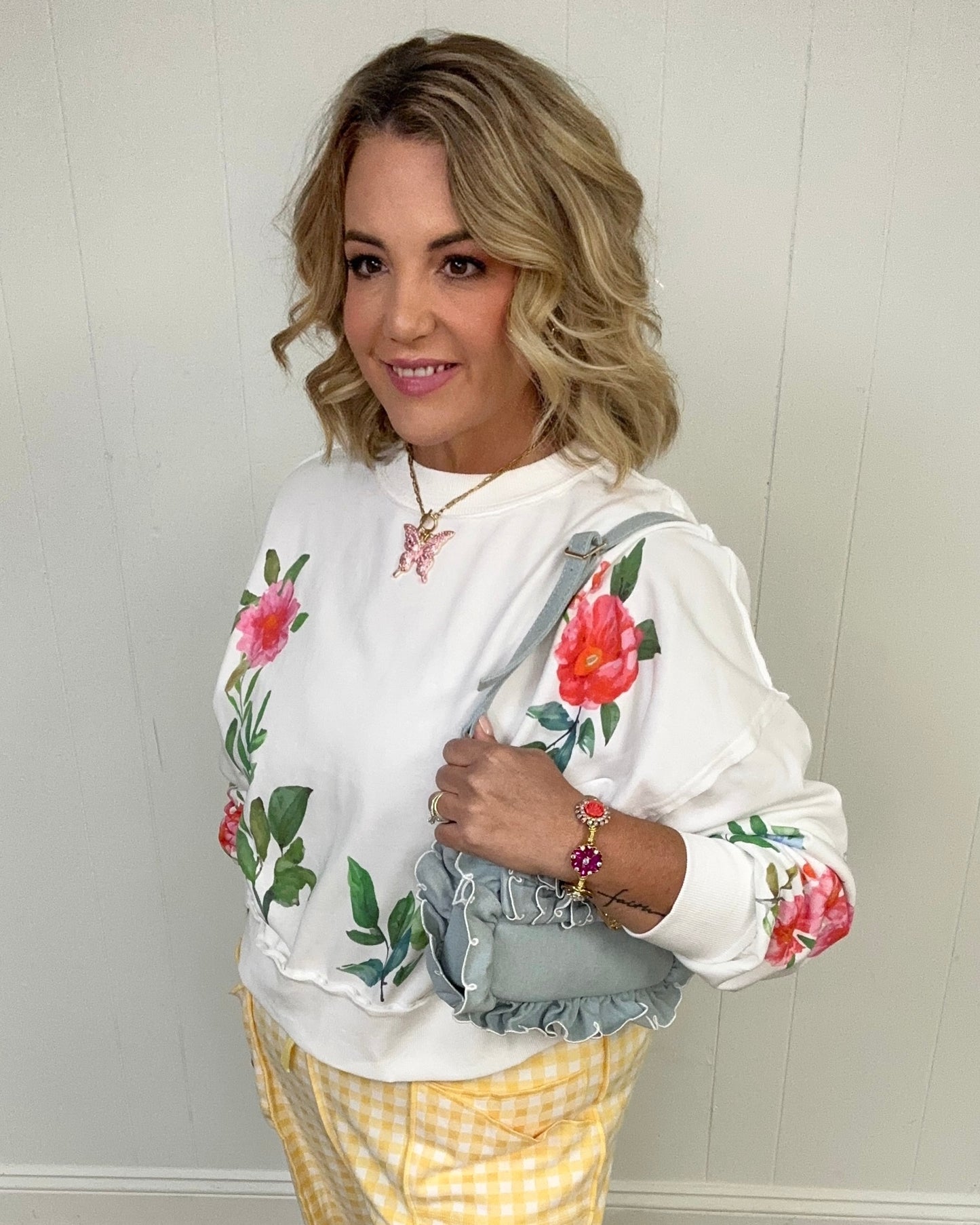 Vintage Floral Pullover