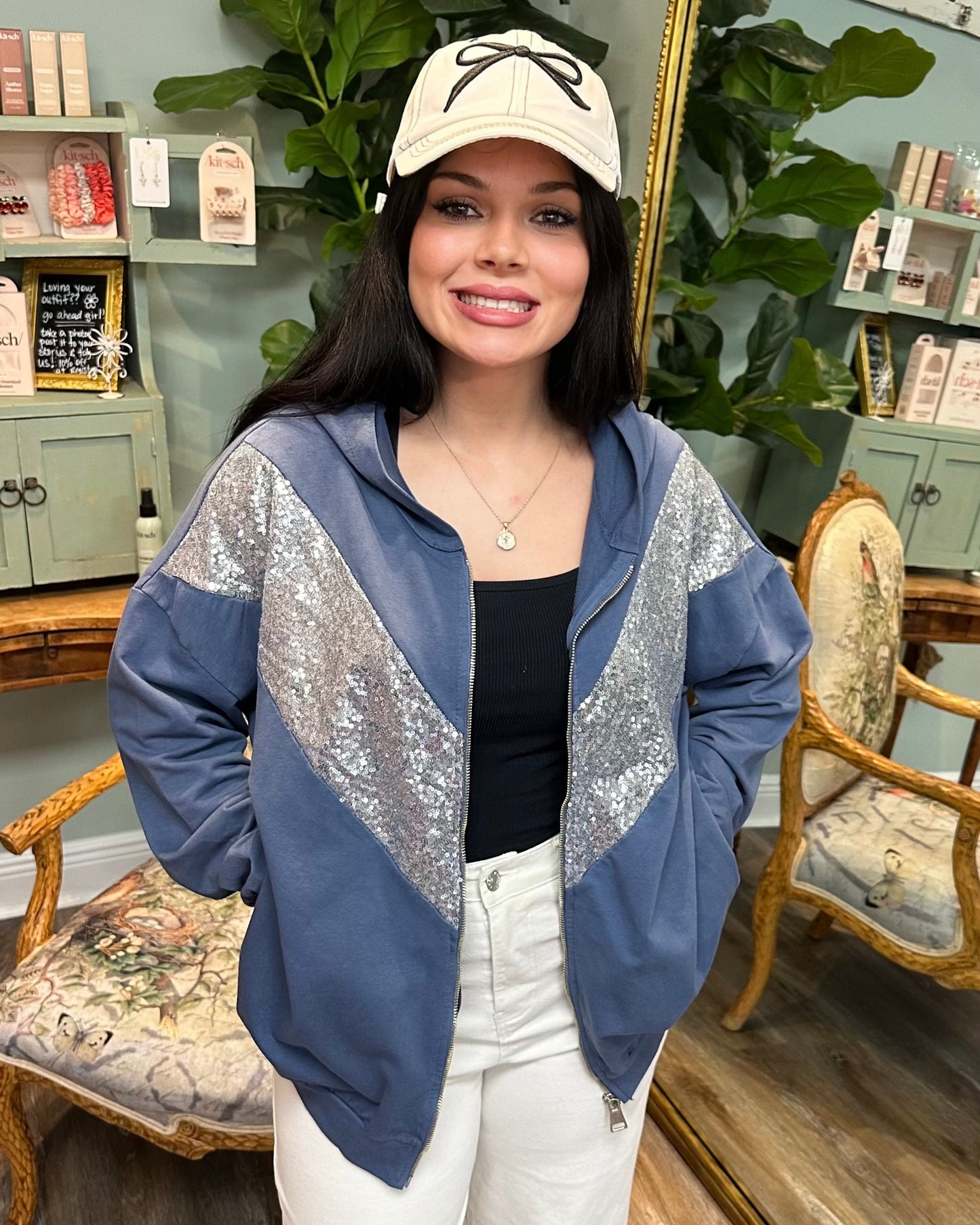 Cheveron Sequin Jacket