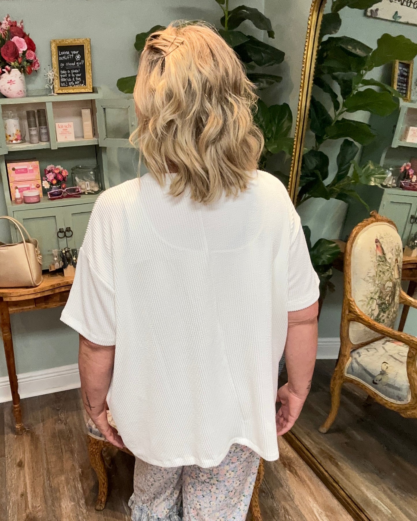 Textured Pocket Top