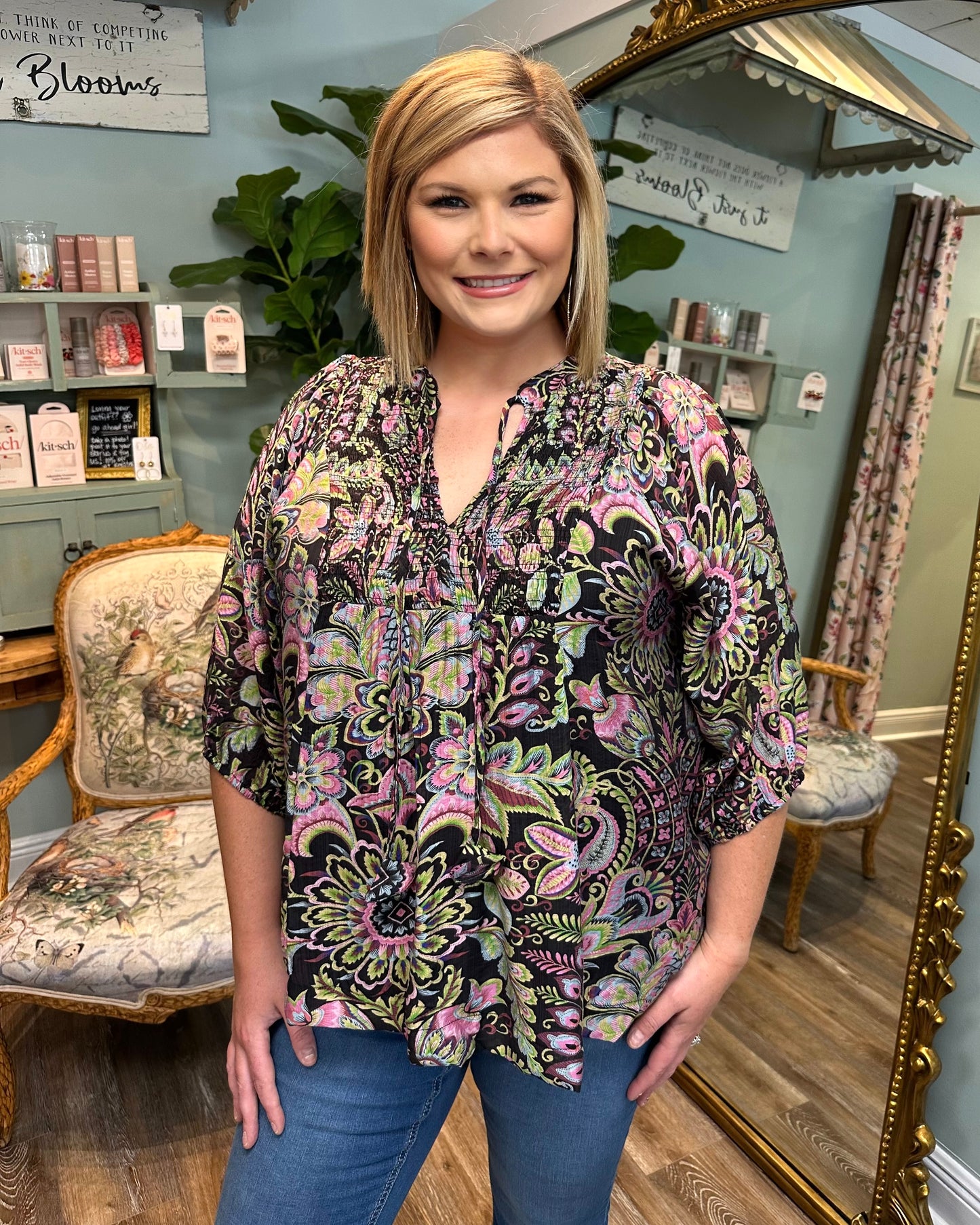 Floral Paisley Boho Top