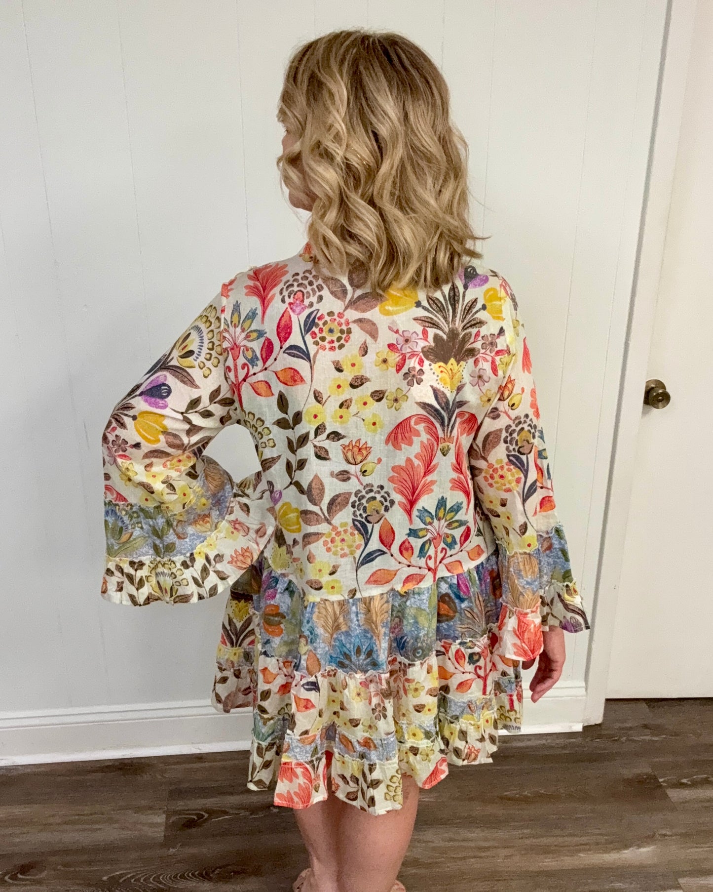 Multi Print Tiered Dress