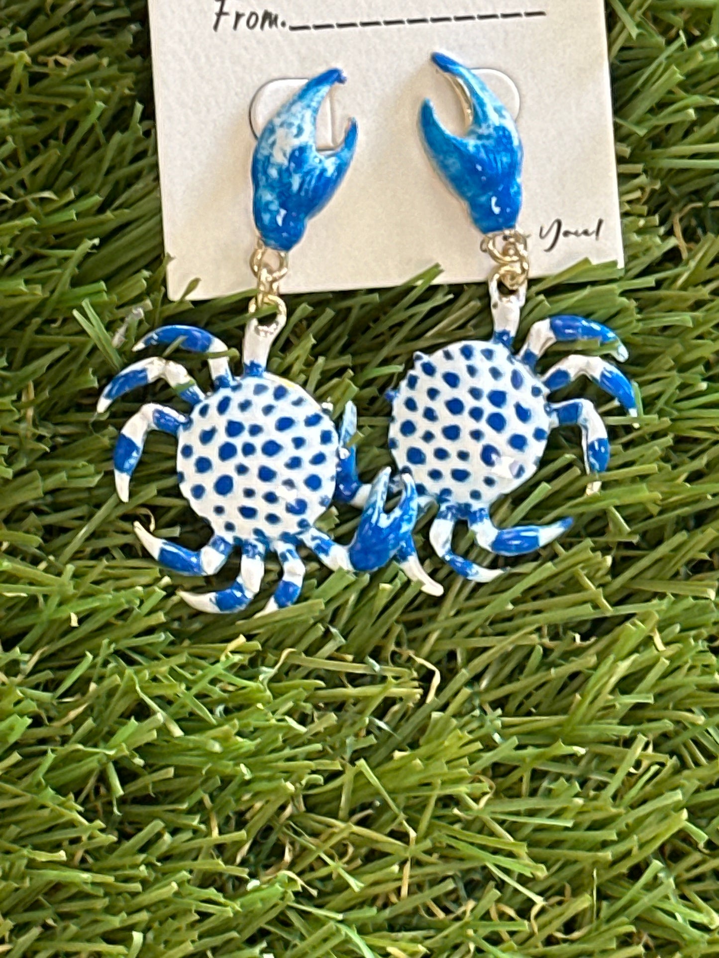 Spotted Crab Earrings