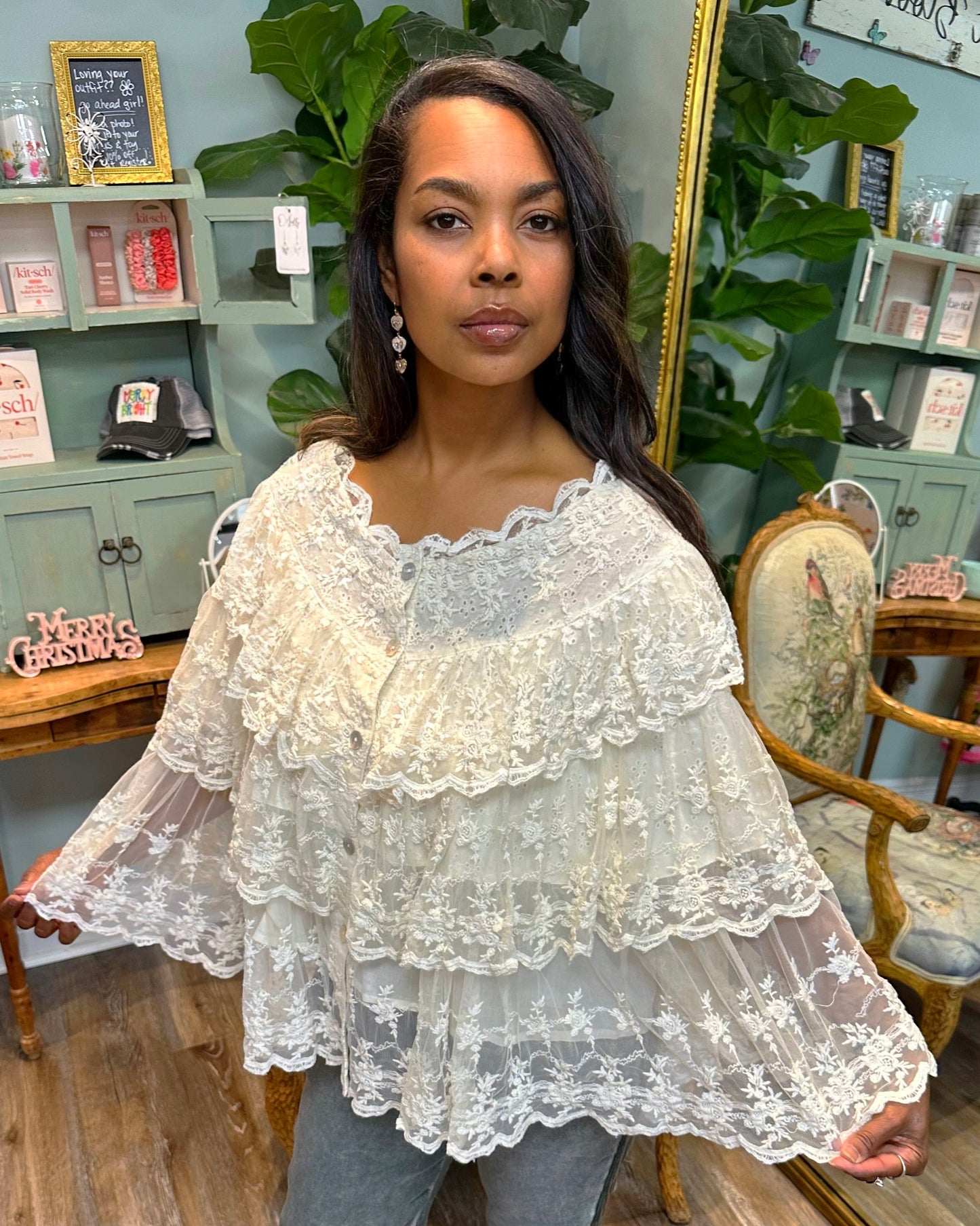 Tiered Lace Top