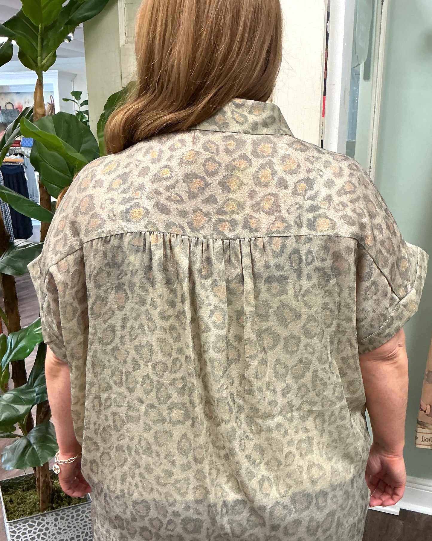 Shimmer Leopard Top