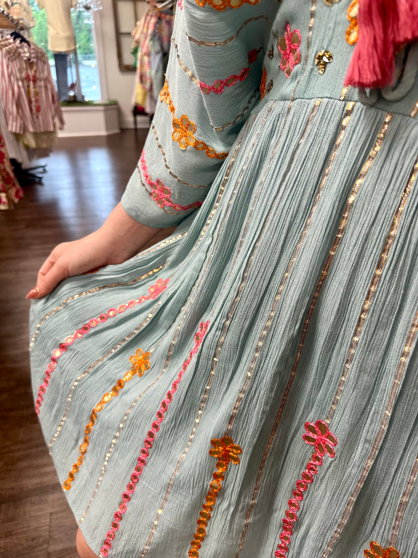 Seafoam V-neck Dress