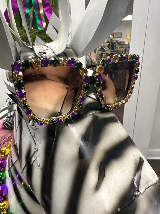 Square Mardi Gras Sunglasses