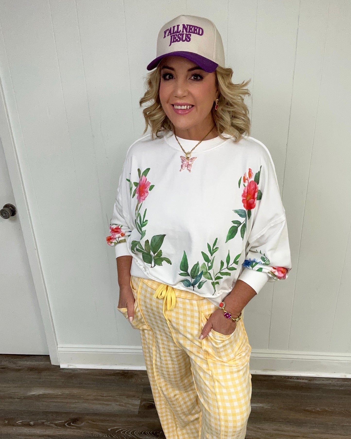 Vintage Floral Pullover
