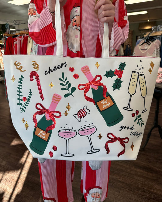 Champagne Bubbles Gift Tote