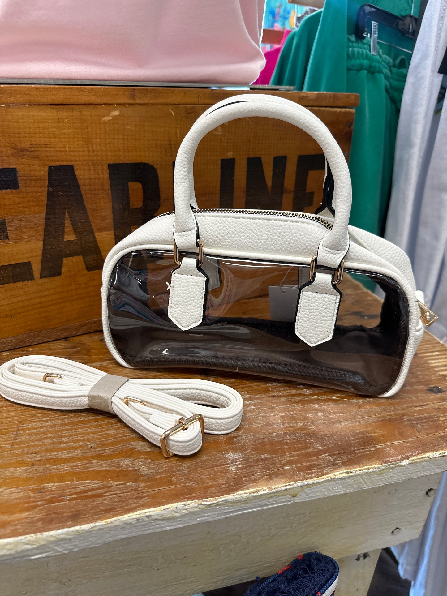 Top Handle Clear Crossbody