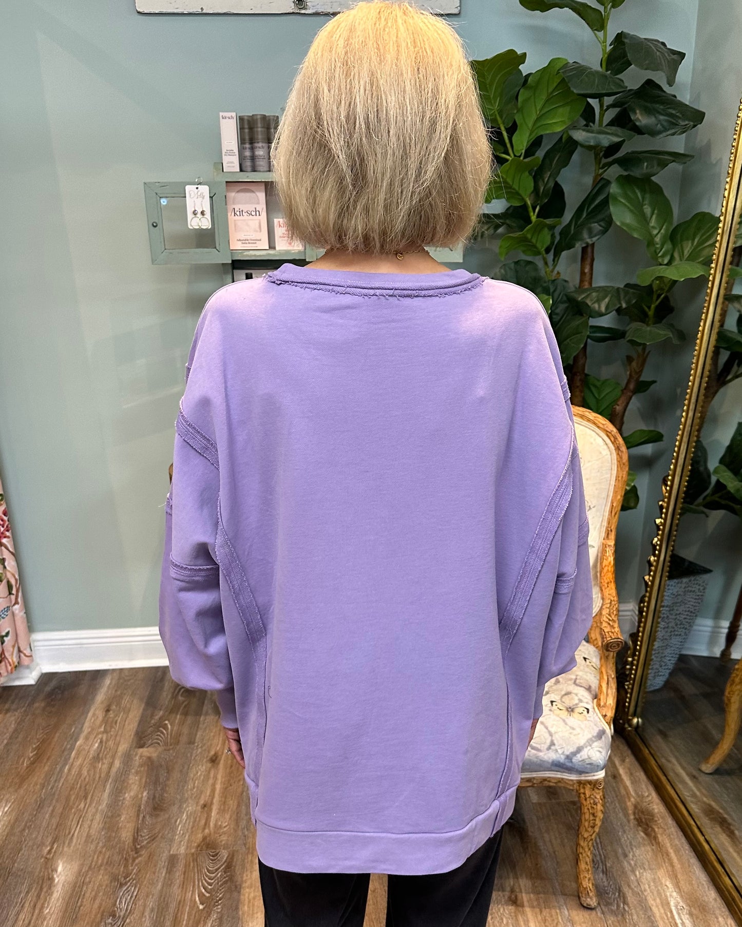 Boo Bow Detail Sweatshirt - Overiszed