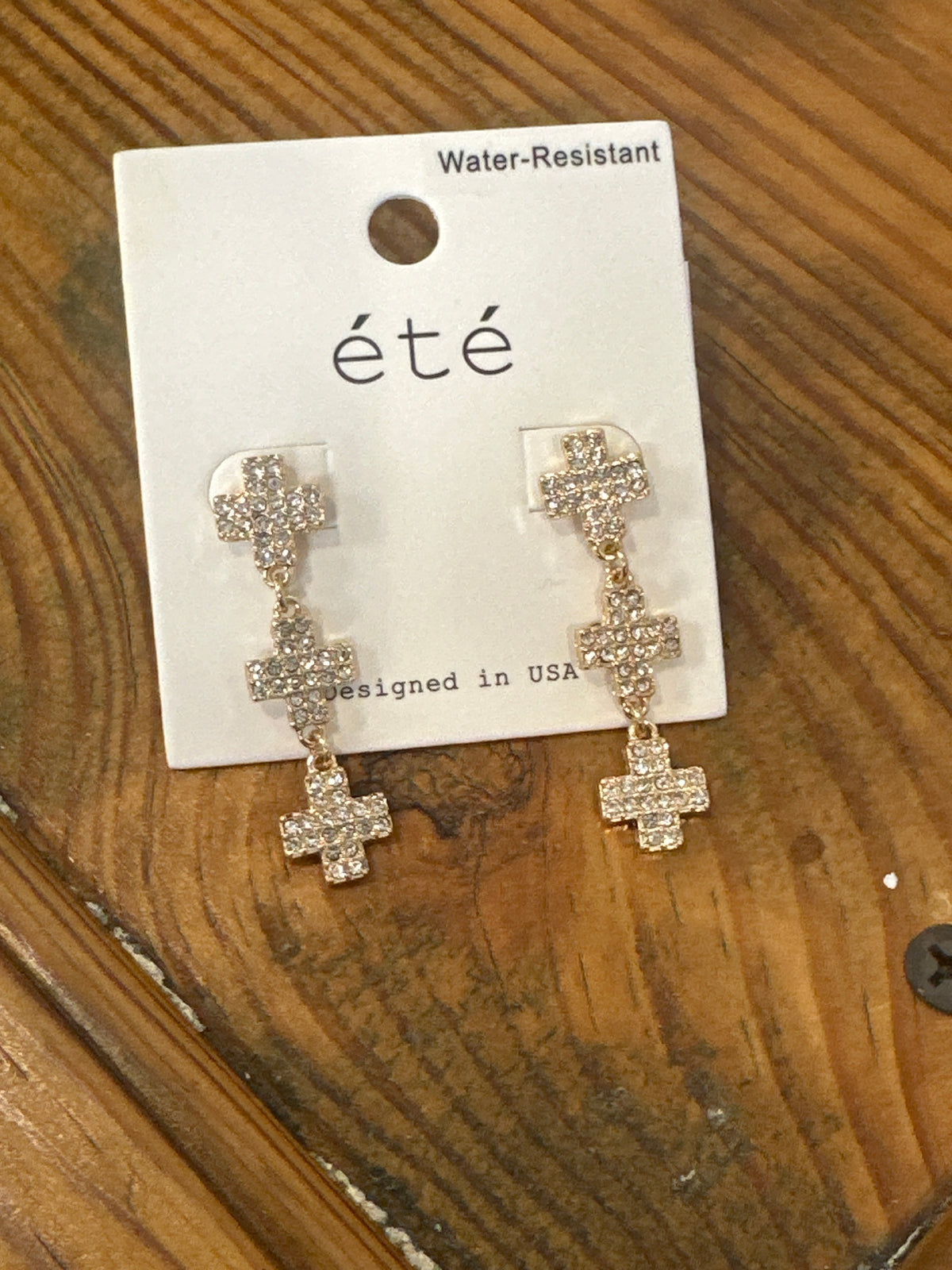 Tri Cross Earrings