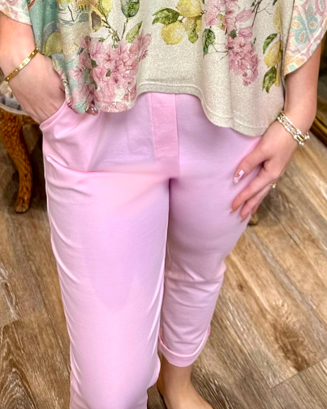 Italian Cotton Blend Stretch Pant
