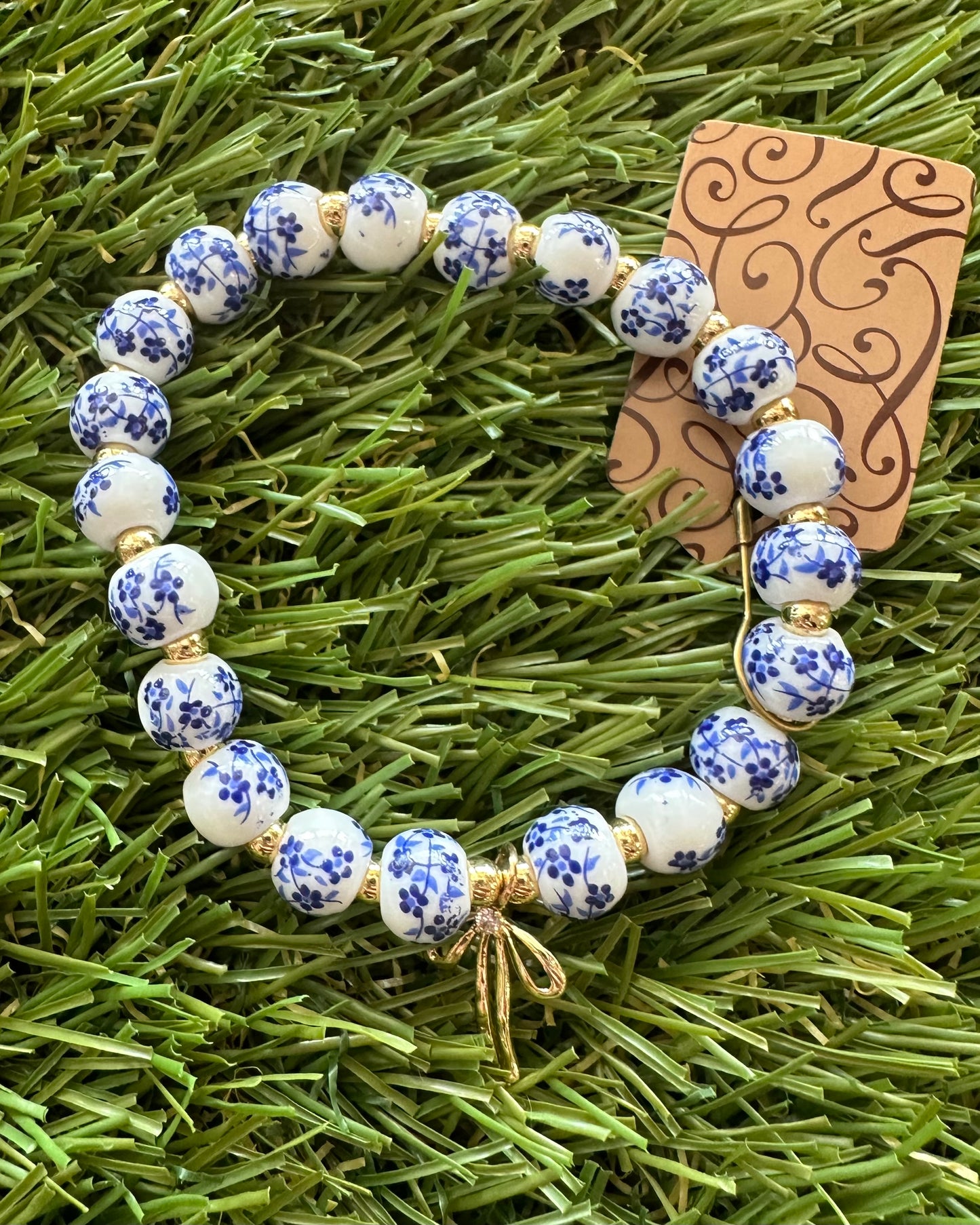 Floral Bracelet with Bow