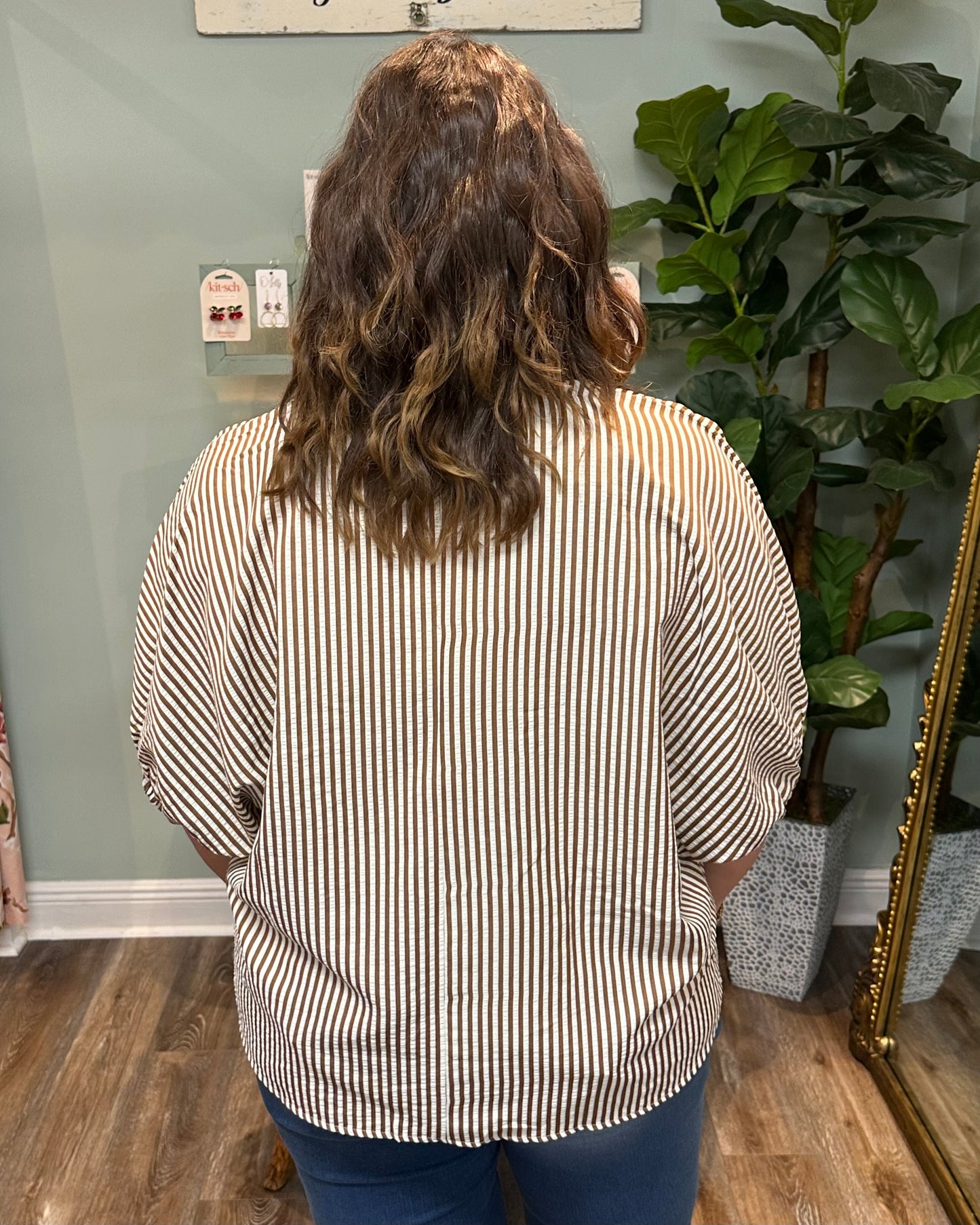 Carmel Striped Dolman Top