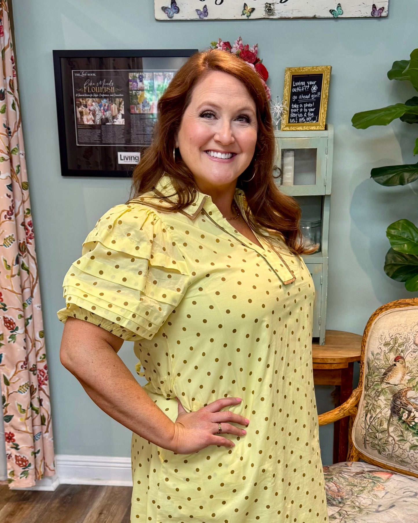 Yellow Polka Dot Dress