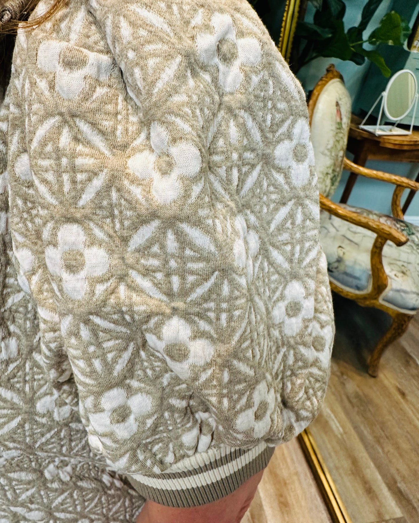 Textured Jacquard Print Dress