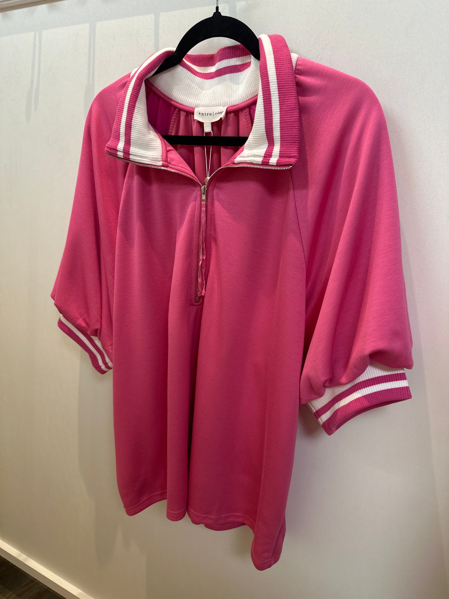 Short Sleeve Half Zip Top
