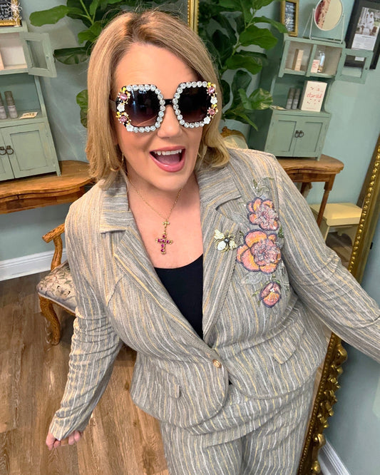 Finella Blazer - Silver/Gray
