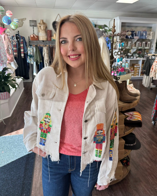Sequin Corduroy Nutcracker Jacket