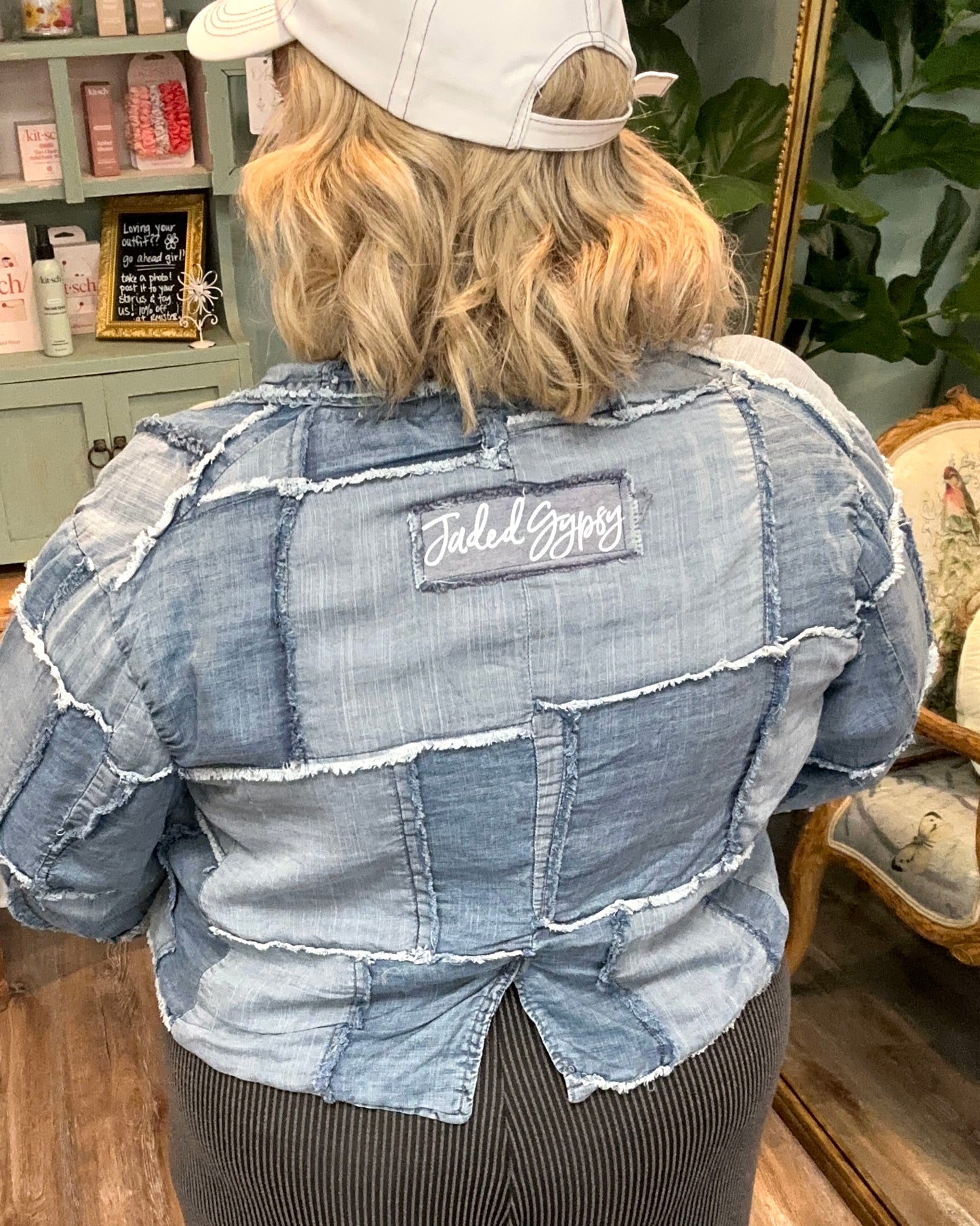 Patchwork Skies Crop Jacket