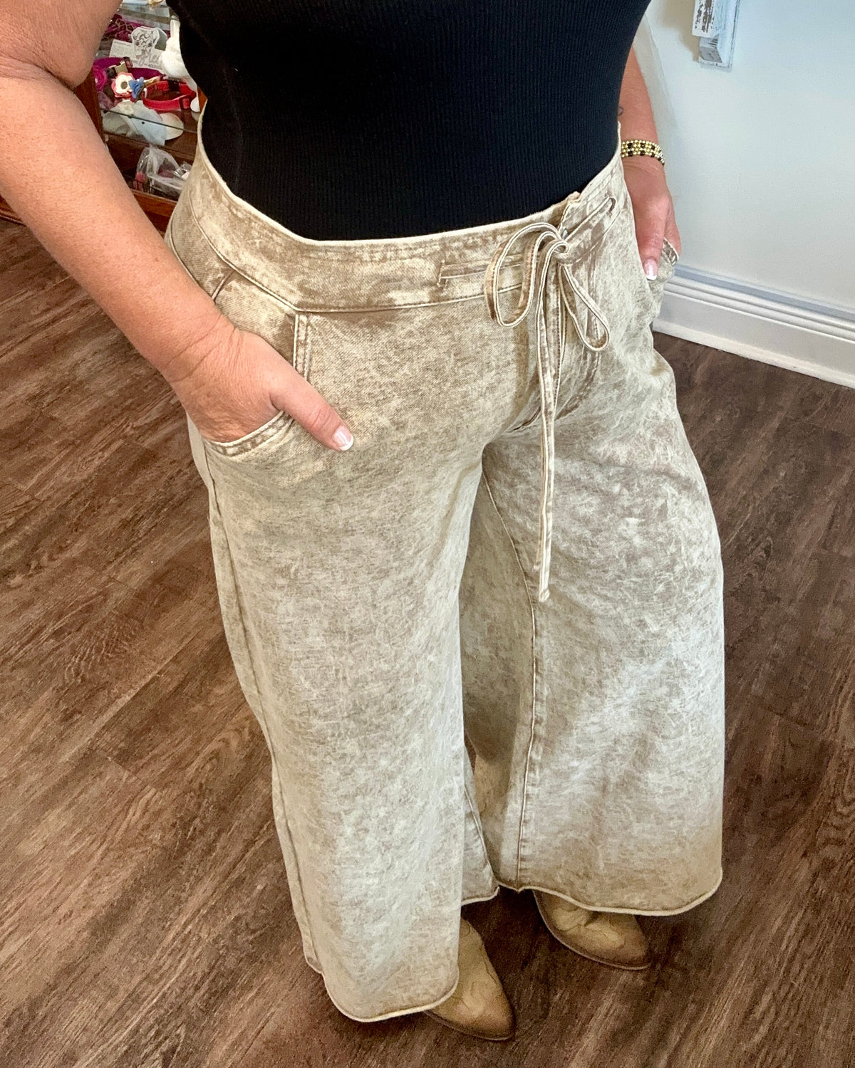 Chocolate French Terry Knit Pant