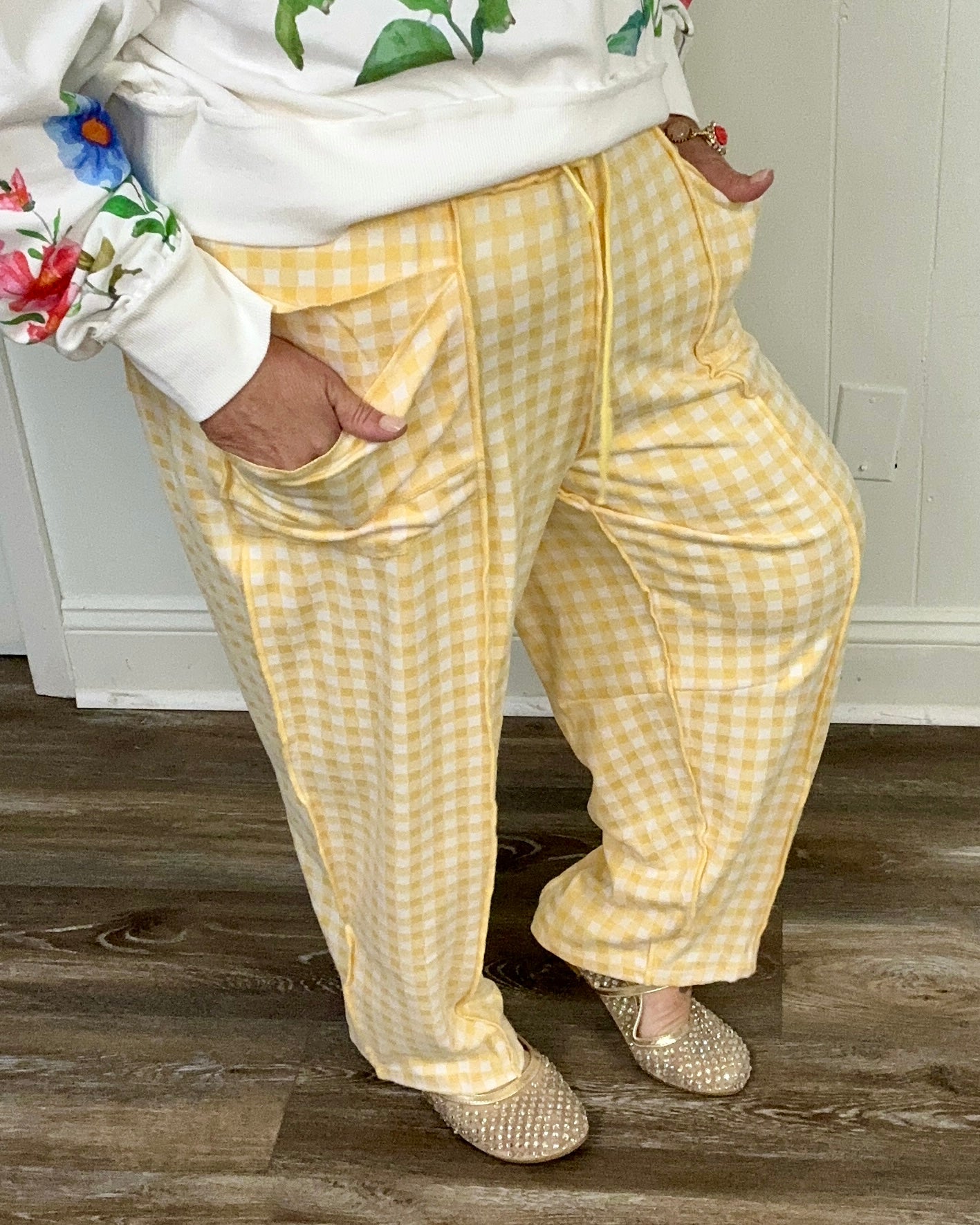 Soft Banana Checkered Pant