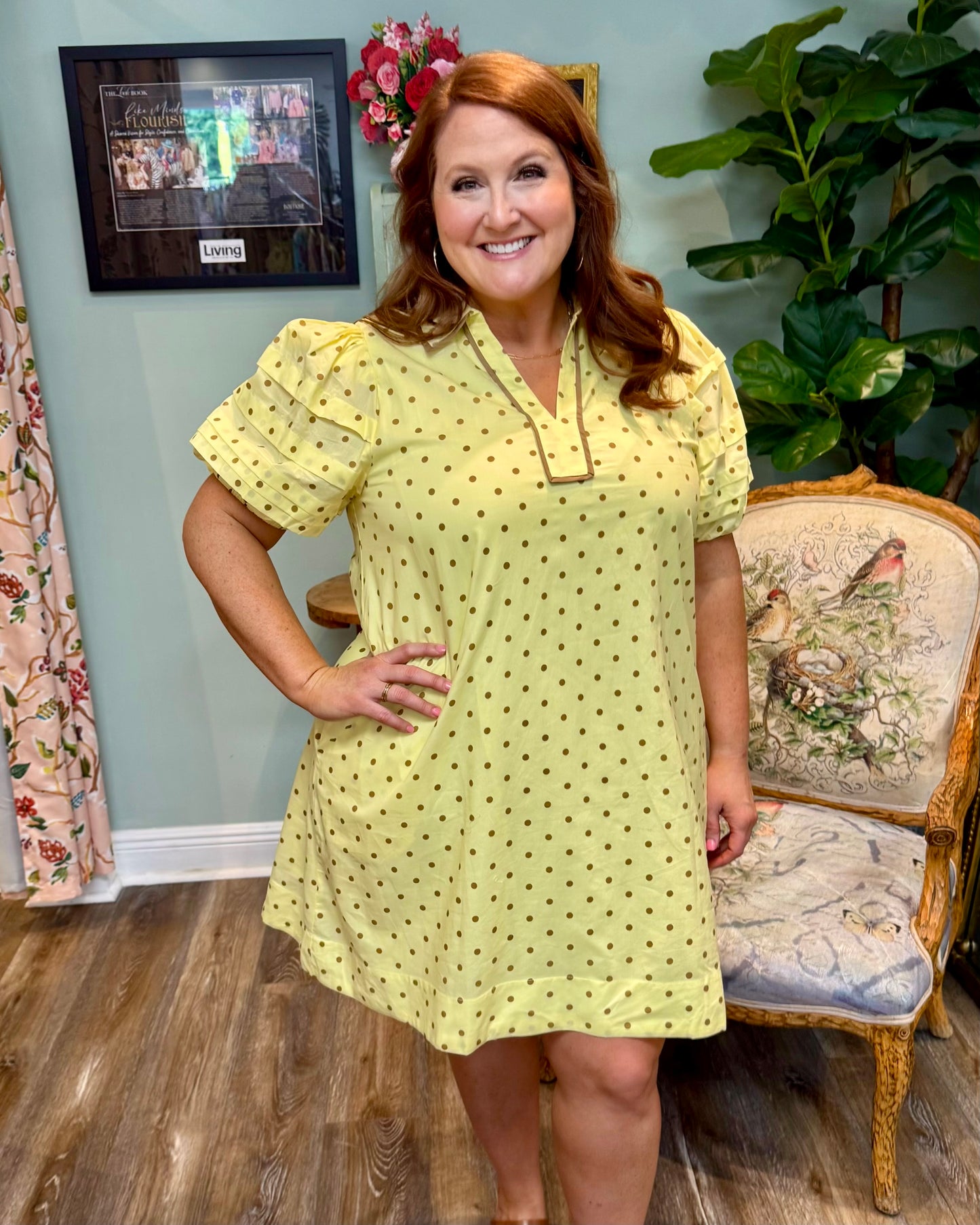 Yellow Polka Dot Dress