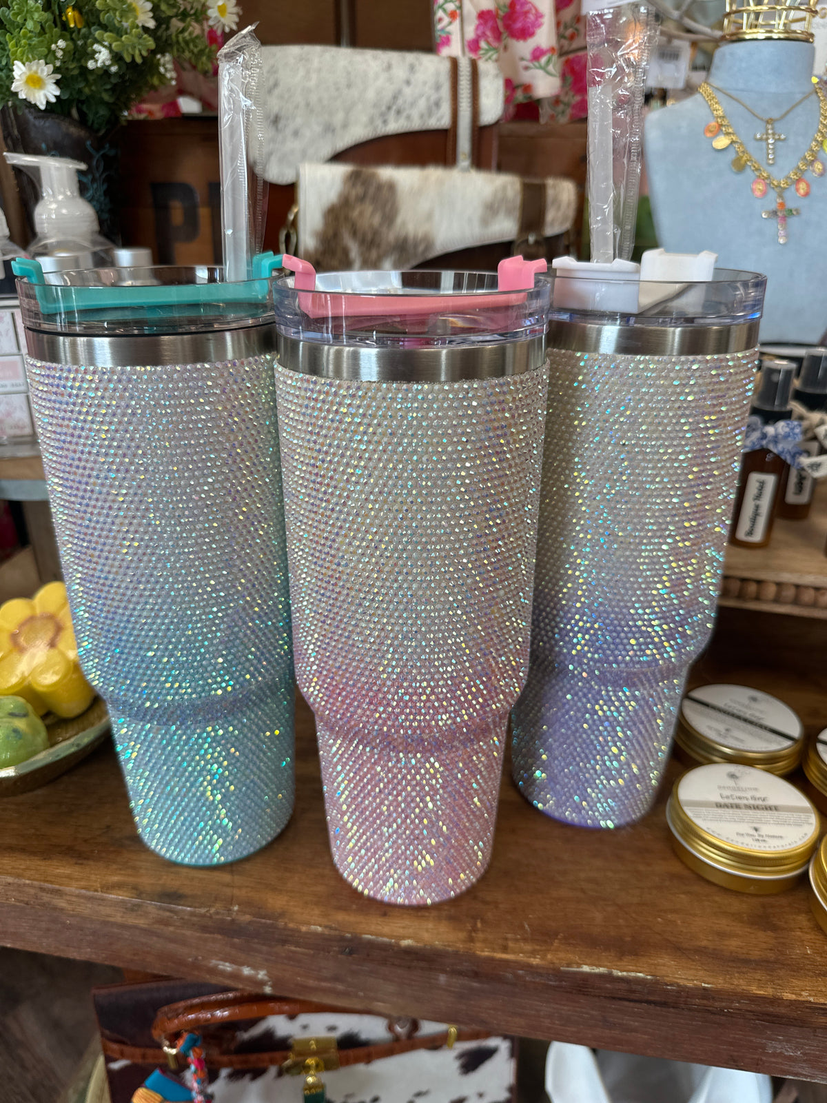 Ombre Two Tone Bling Tumbler