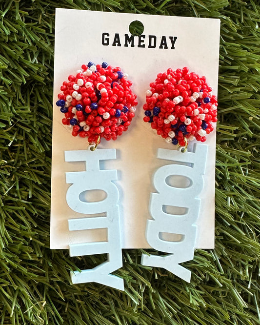 Hotty Toddy Pom Pom Earrings