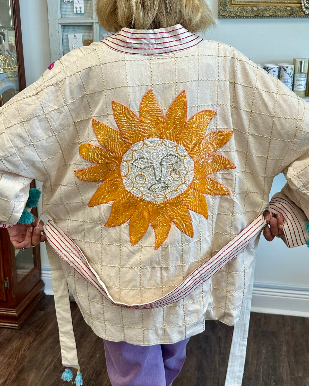 Embellished Cotton Cardigan