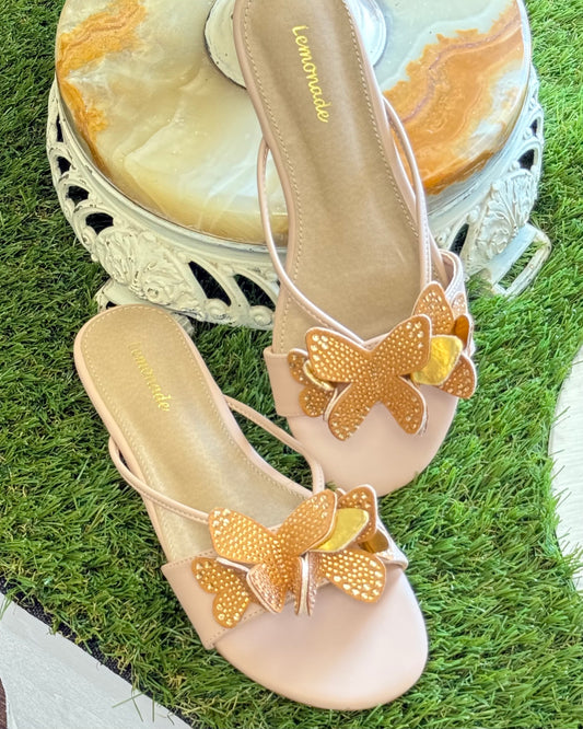 Sabetha Sandals with Sparkle Butterfly Design