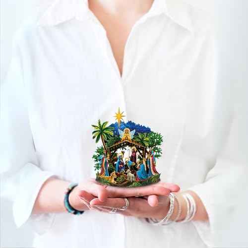 Mini Starlit Nativity Card