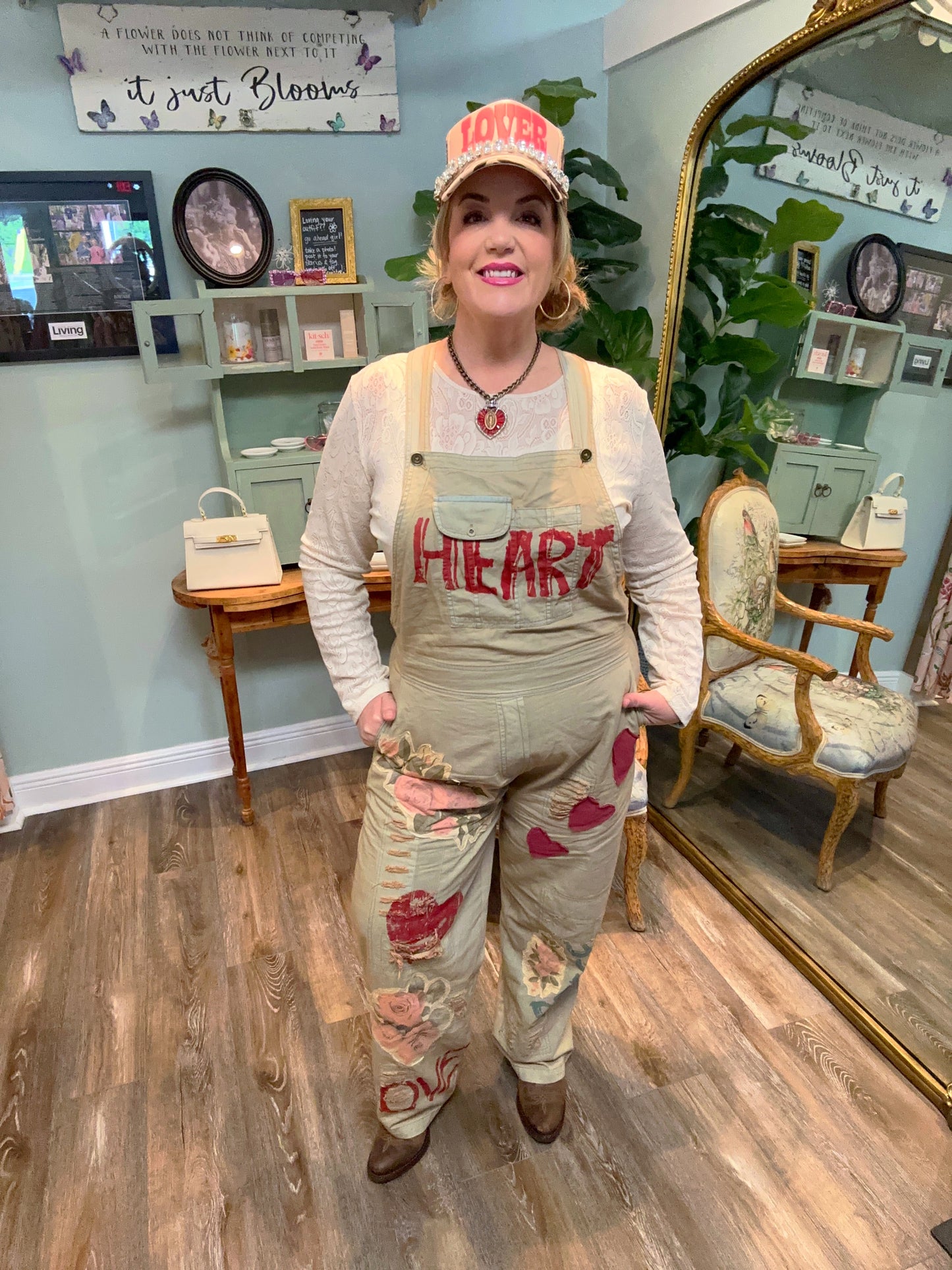 Patchwork Coveralls - Khaki